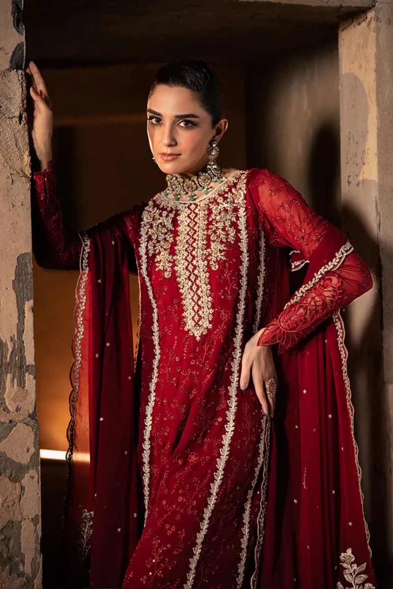 Azure Luxe Wedding Party Suits for Ladies | Royal Crimson - Image 2