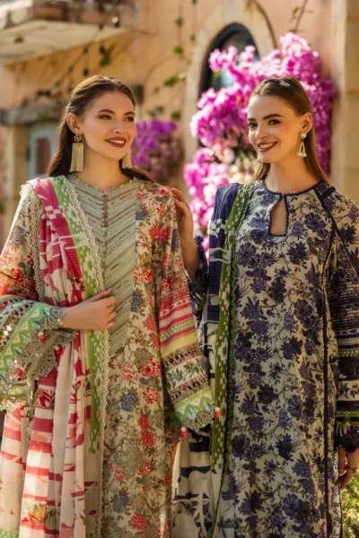 Elaf Print Chikankari Collection 2025 | ELK-01B