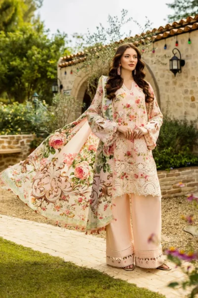 Elaf Print Chikankari Collection 2025 | ELK-04B