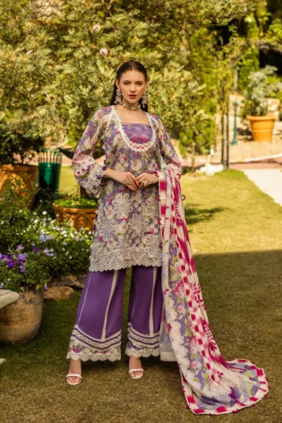 Elaf Print Chikankari Collection 2025 | ELK-02A