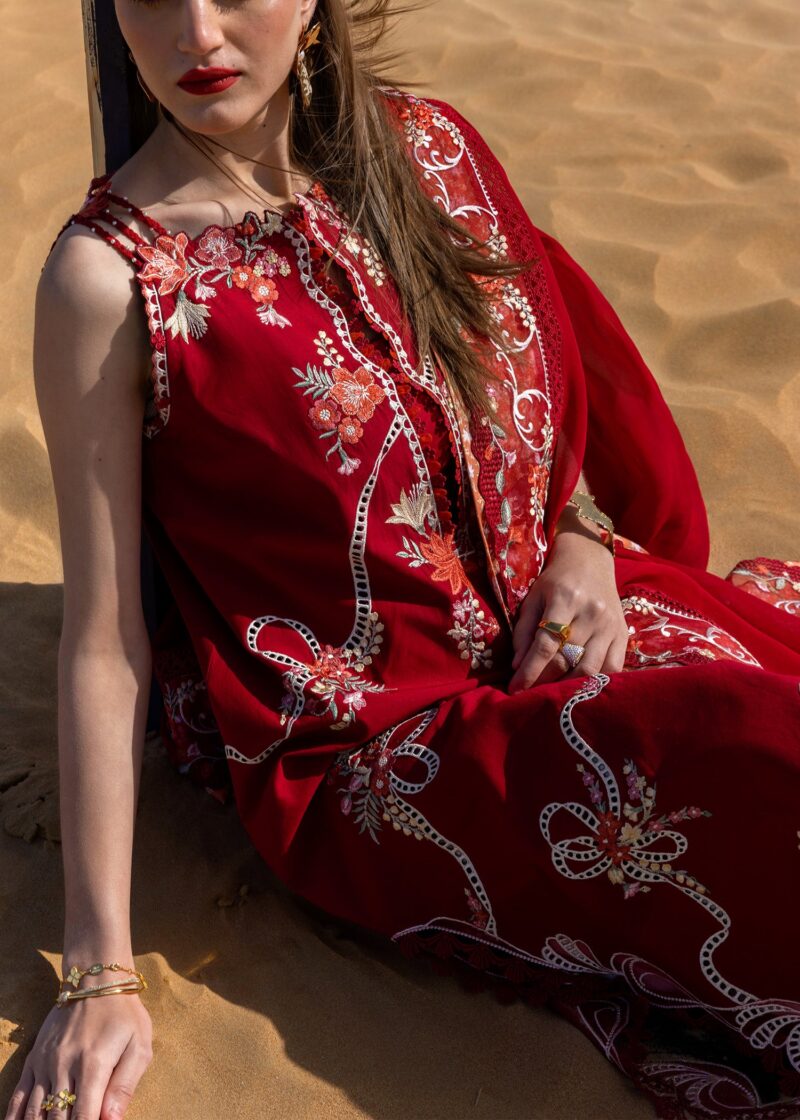 Crimson Summer Lawn 2025 by Saira Shakira | D8 B - Image 2