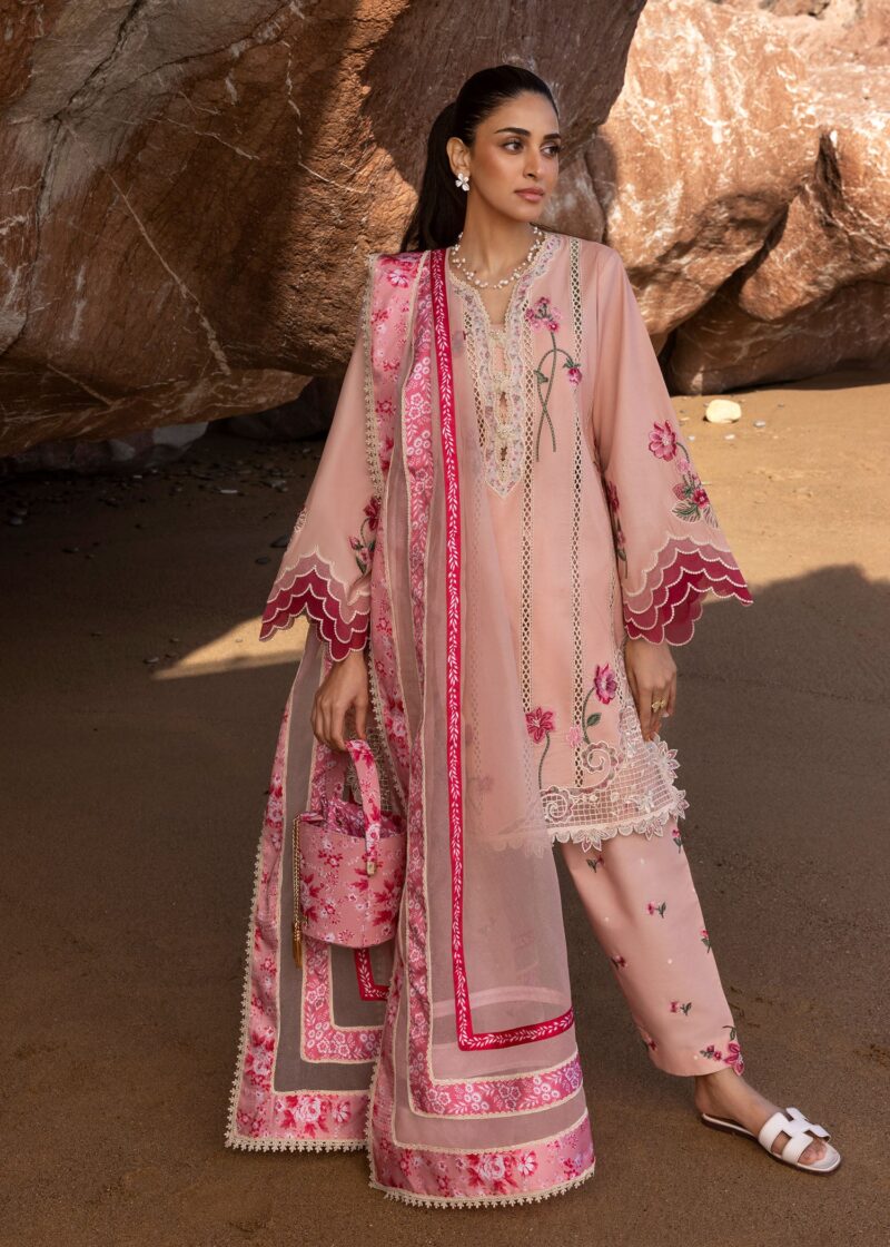 Crimson Summer Lawn 2025 by Saira Shakira | D6 B