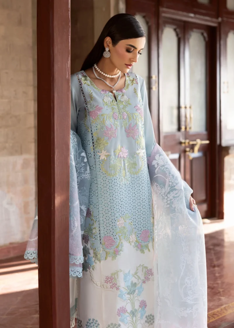 Saira Shakira Bloom Unstitched Lawn’25 || Lotus Reverie 4-B - Image 5
