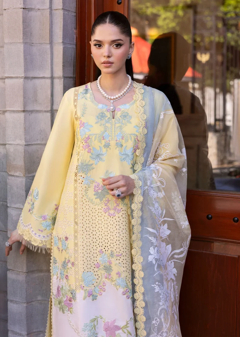 Saira Shakira Bloom Unstitched Lawn’25 || Lotus Reverie 4-A - Image 6