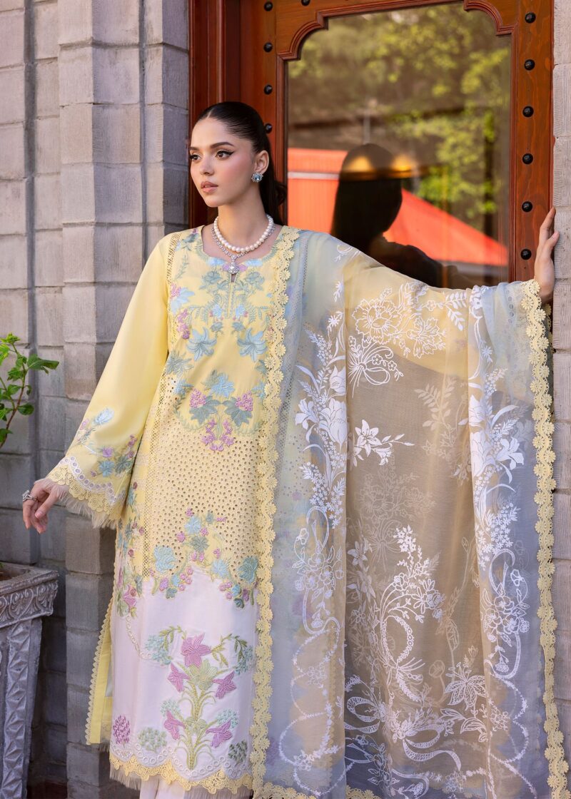 Saira Shakira Bloom Unstitched Lawn’25 || Lotus Reverie 4-A - Image 7
