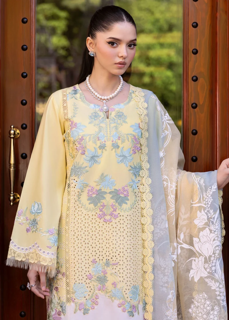 Saira Shakira Bloom Unstitched Lawn’25 || Lotus Reverie 4-A - Image 5