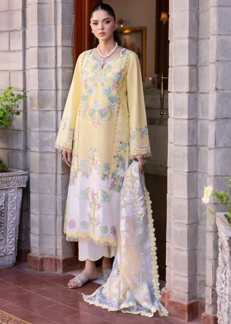 Saira Shakira Bloom Unstitched Lawn’25 || Lotus Reverie 4-A - Image 4