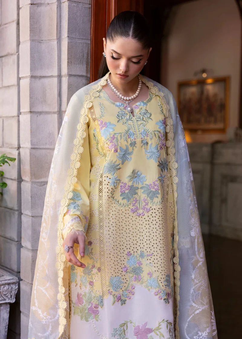 Saira Shakira Bloom Unstitched Lawn’25 || Lotus Reverie 4-A - Image 3