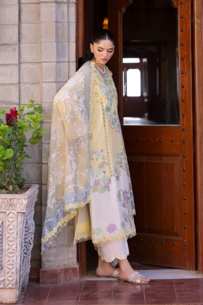 Saira Shakira Bloom Unstitched Lawn’25 || Lotus Reverie 4-A