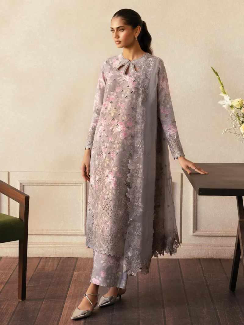 Afrozeh Daybreak Embroidered Lawn 2025 | WIND BRUSHED - Image 2