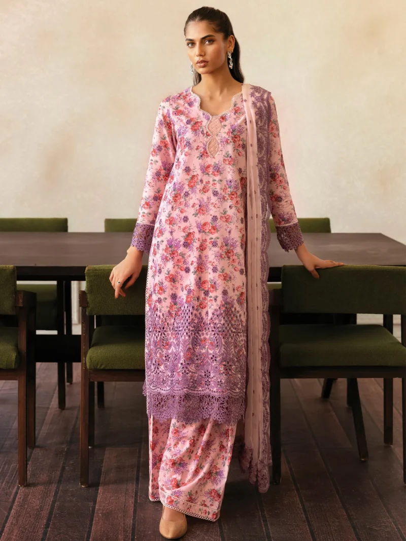 Afrozeh Daybreak Embroidered Lawn 2025 | DUSK LACED