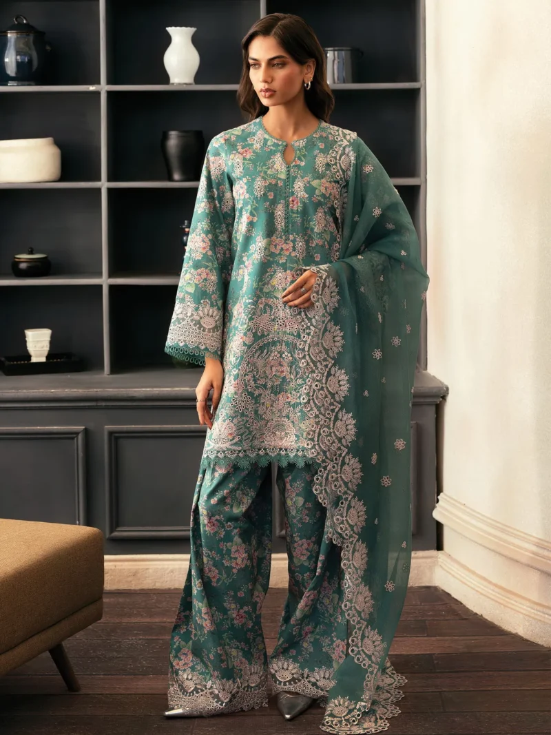 Afrozeh Daybreak Embroidered Lawn 2025 | BREEZE BATHED - Image 2
