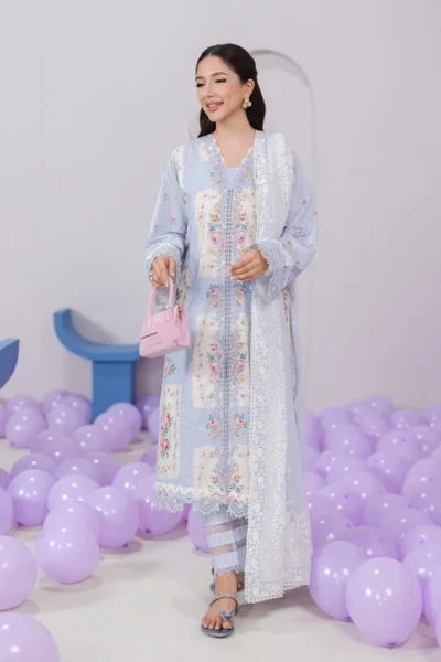 Qalamkar QPrints Embroidered Lawn 2025 | EM-02A