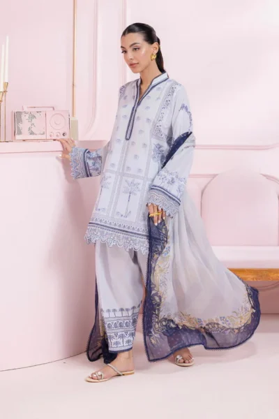 Qalamkar QPrints Embroidered Lawn 2025 | EM-06A