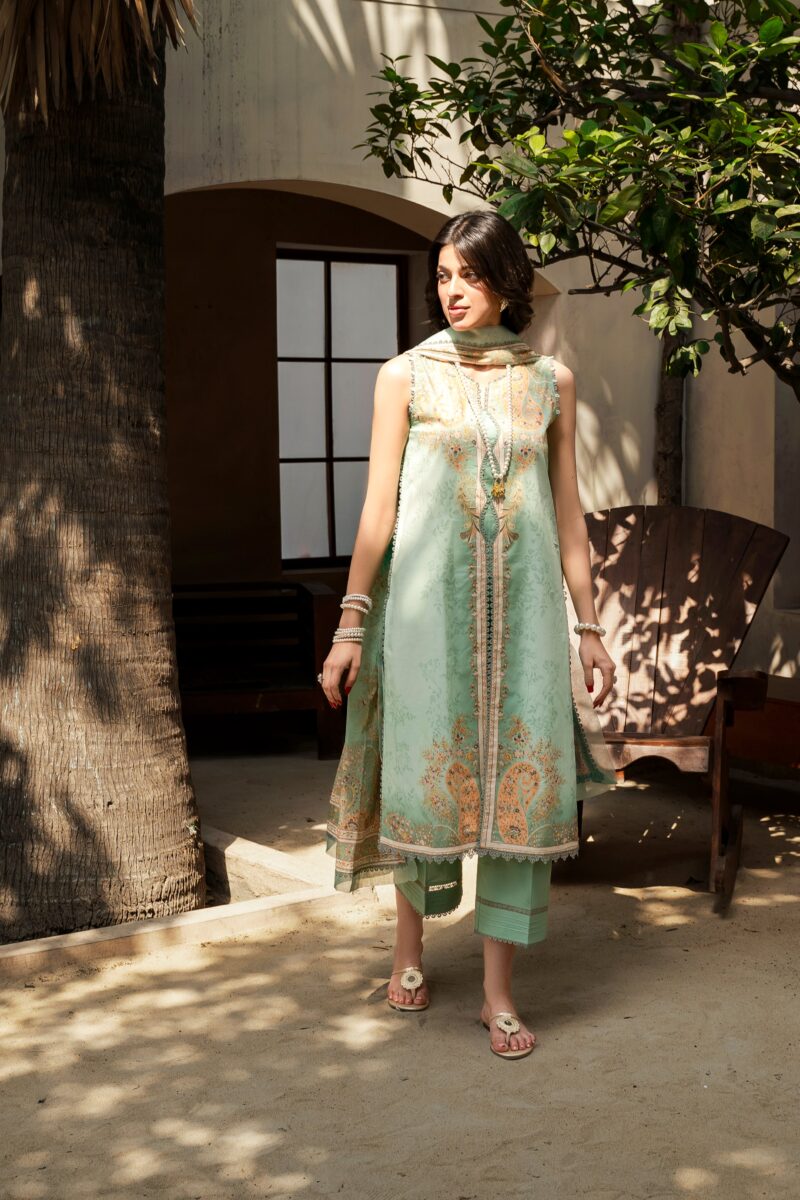 Printed - Lawn - 3pc - D146 - Mintaya - Image 5