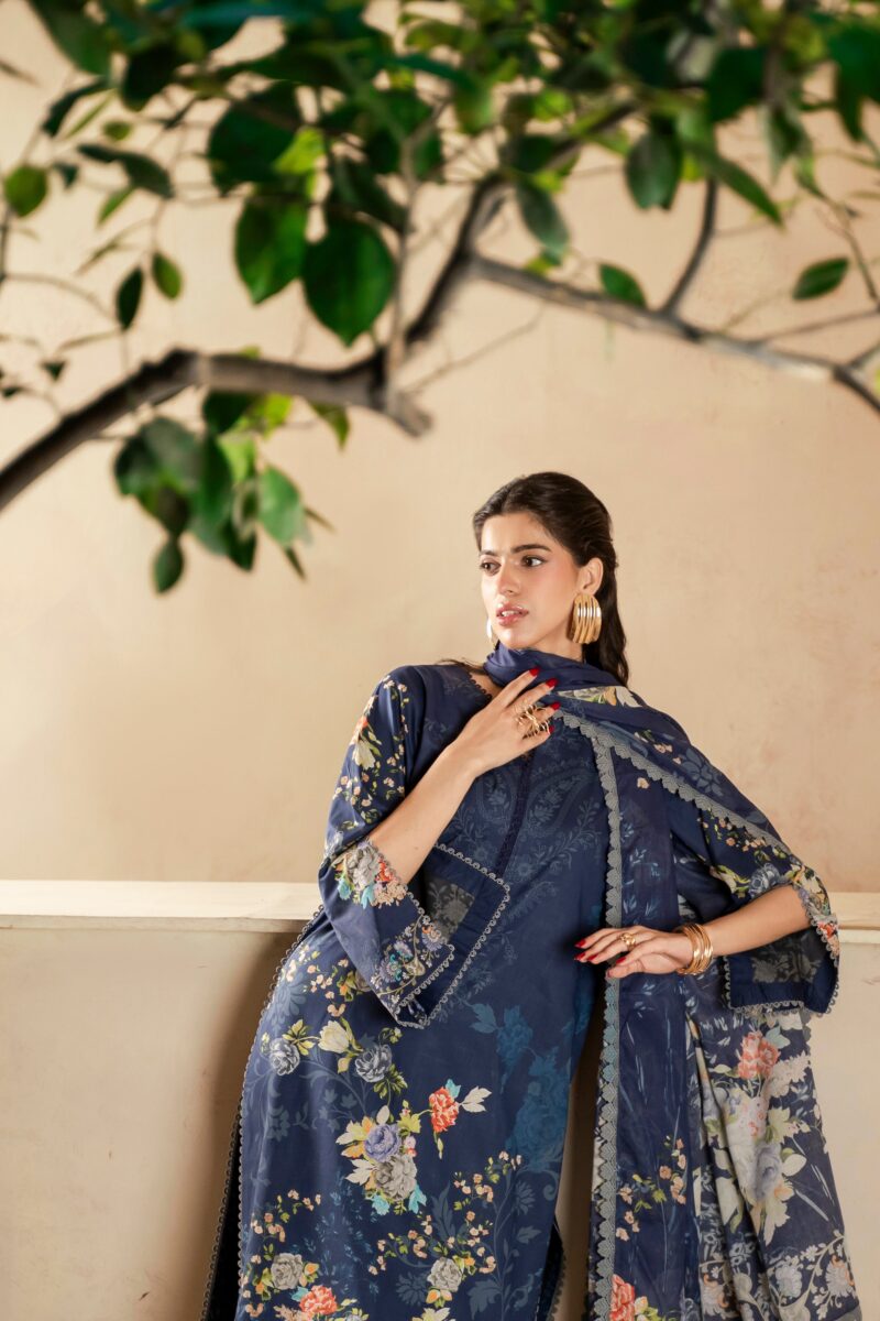 Printed - Lawn - 3pc - D142 - Blueberry - Image 4