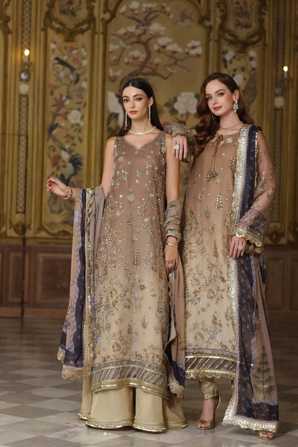Noor Noor Festive ’25 | Saadi Aasad | D2 – Beige - Image 5