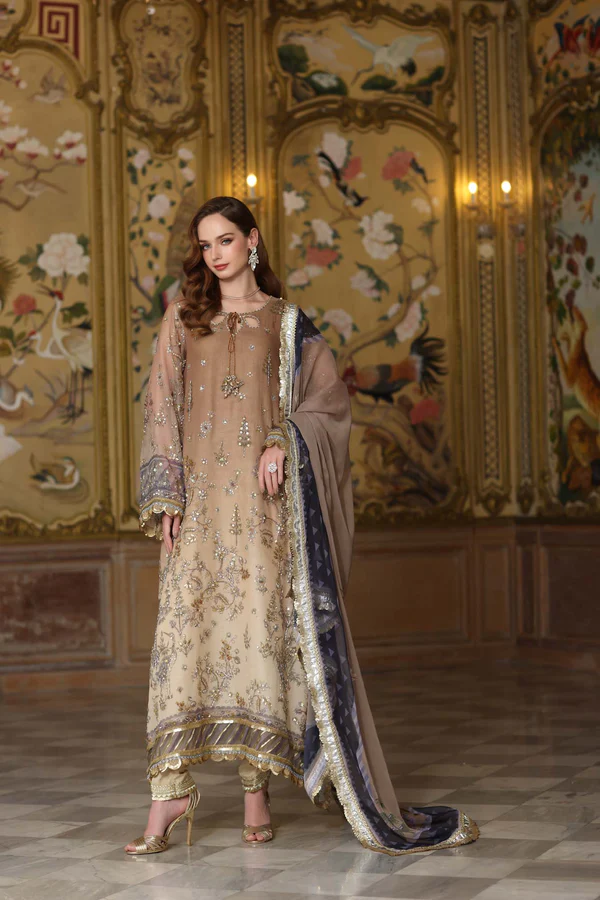 Noor Noor Festive ’25 | Saadi Aasad | D2 – Beige - Image 2