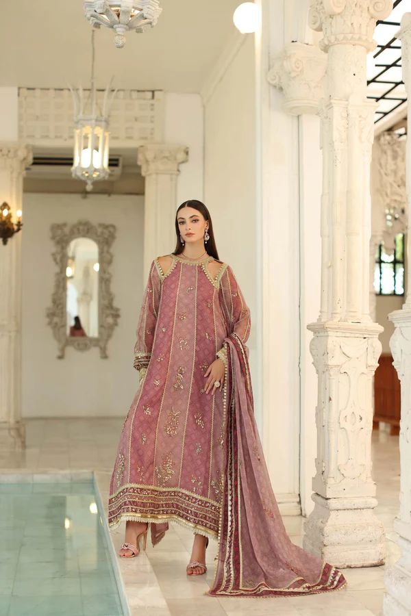Noor Noor Festive ’25 | Saadi Aasad | D6 – Rose Pink - Image 4