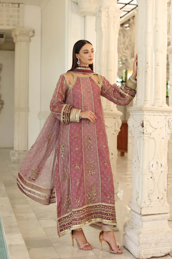 Noor Noor Festive ’25 | Saadi Aasad | D6 – Rose Pink - Image 2