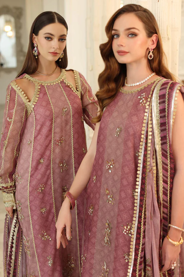 Noor Noor Festive ’25 | Saadi Aasad | D6 – Rose Pink - Image 3