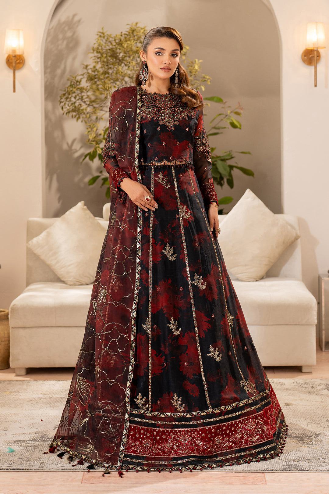 Alizeh Fleur Embroidered Printed Chiffon || AF-CH-2191 Talia - Image 2
