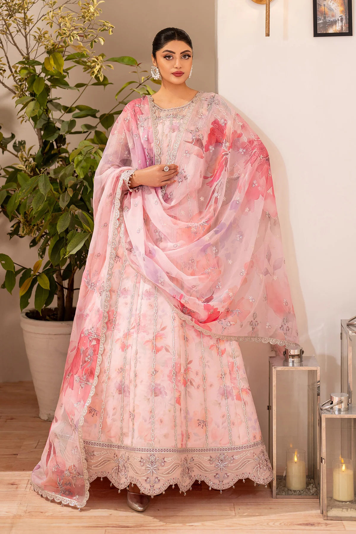 Alizeh Fleur Embroidered Printed Chiffon || AF-CH-2197-Rimayah - Image 3