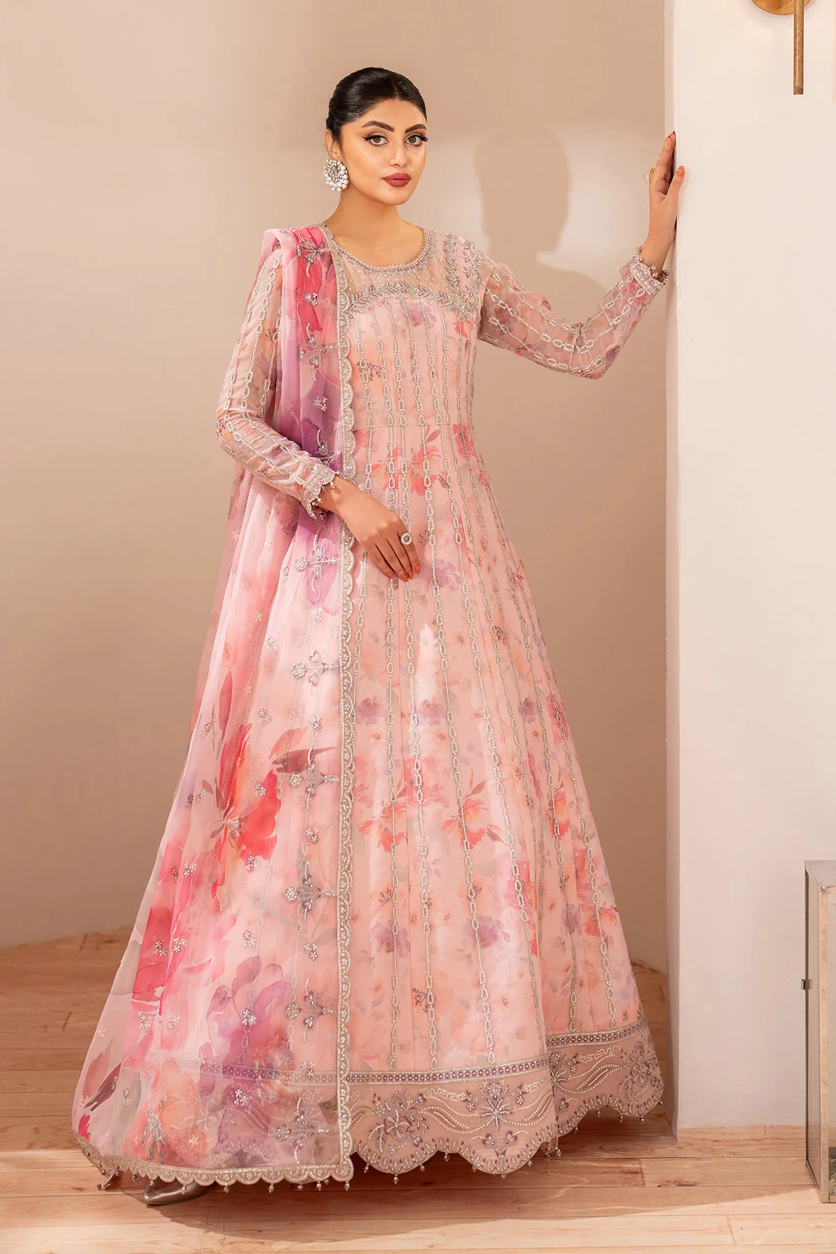 Alizeh Fleur Embroidered Printed Chiffon || AF-CH-2197-Rimayah - Image 4