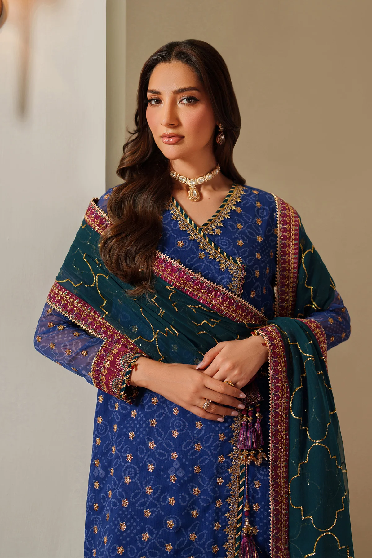 Alizeh Fleur Embroidered Printed Chiffon || AF-CH-2198-Rahsa - Image 2