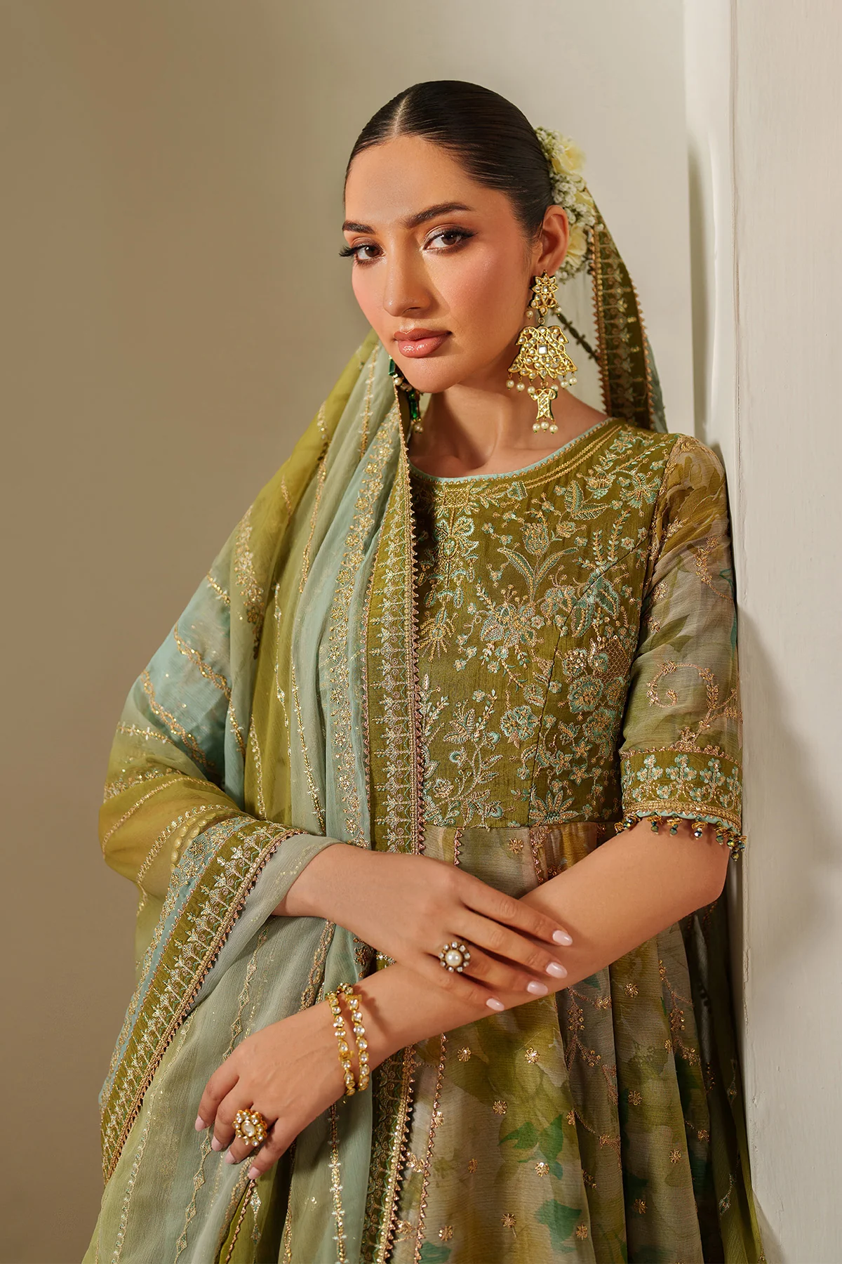 Alizeh Fleur Embroidered Printed Chiffon || AF-CH-2195-Renee - Image 2