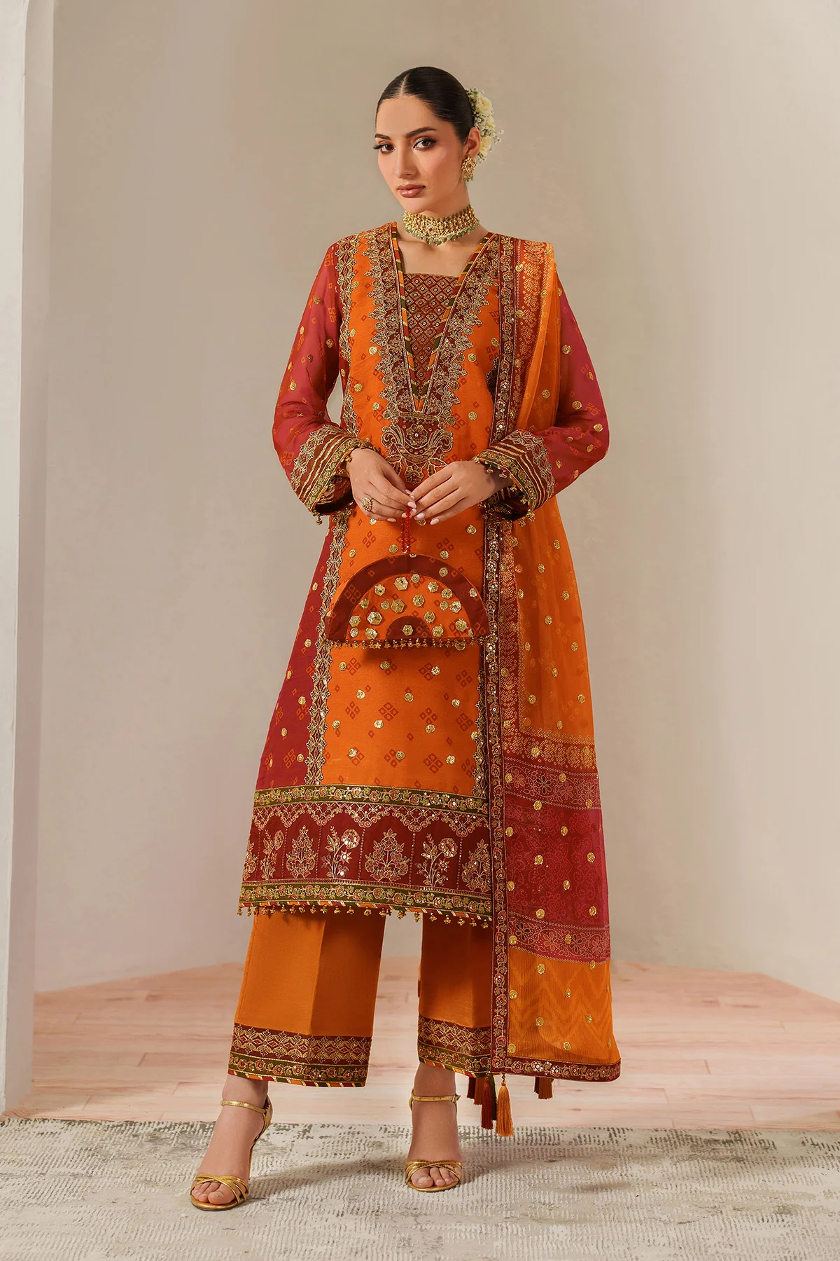 Alizeh Fleur Embroidered Printed Chiffon || AF-CH-2194-Zyne - Image 3