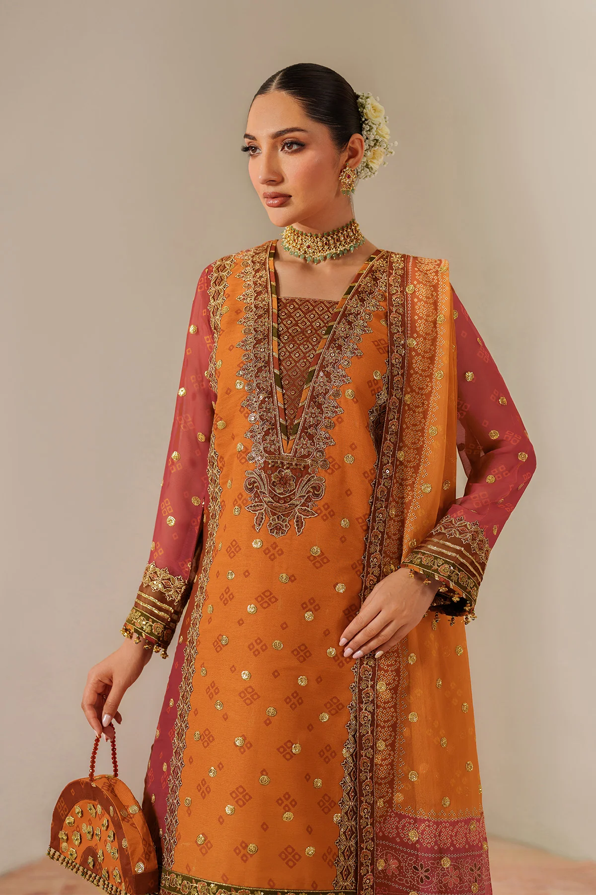 Alizeh Fleur Embroidered Printed Chiffon || AF-CH-2194-Zyne - Image 4