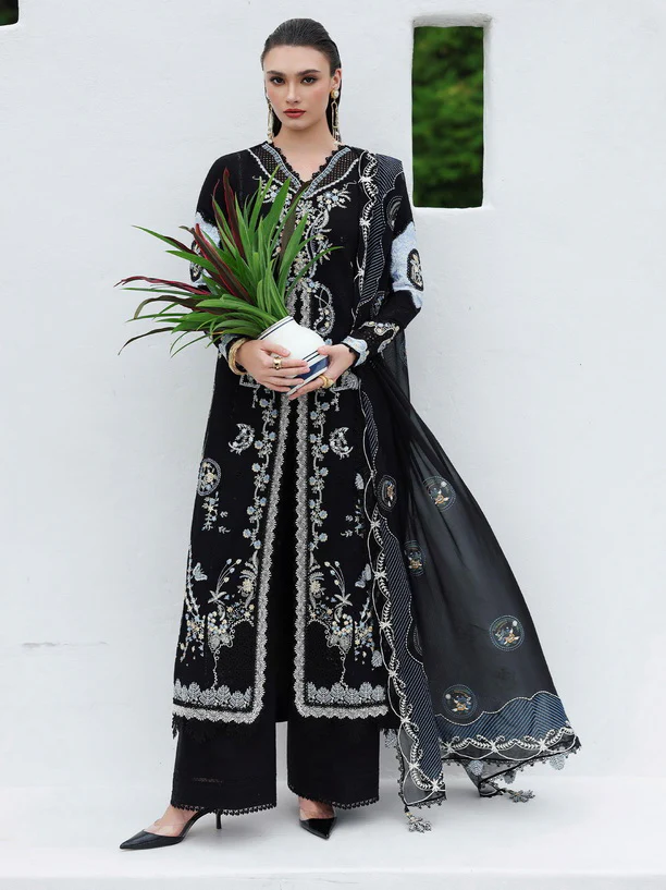 Qalamkar Qline Embroidered Linen || KL-09 ZYRA