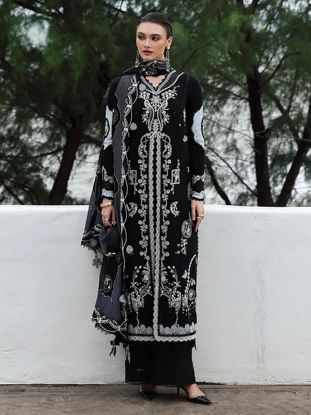 Qalamkar Qline Embroidered Linen || KL-09 ZYRA - Image 4