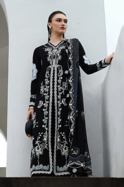 Qalamkar Qline Embroidered Linen || KL-09 ZYRA