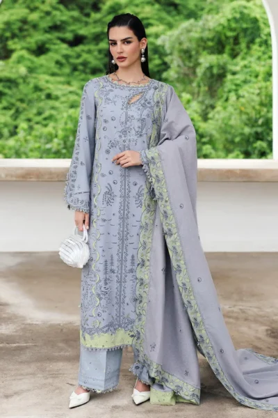 Qalamkar Qline Embroidered Linen || KL-13 SAAHIL