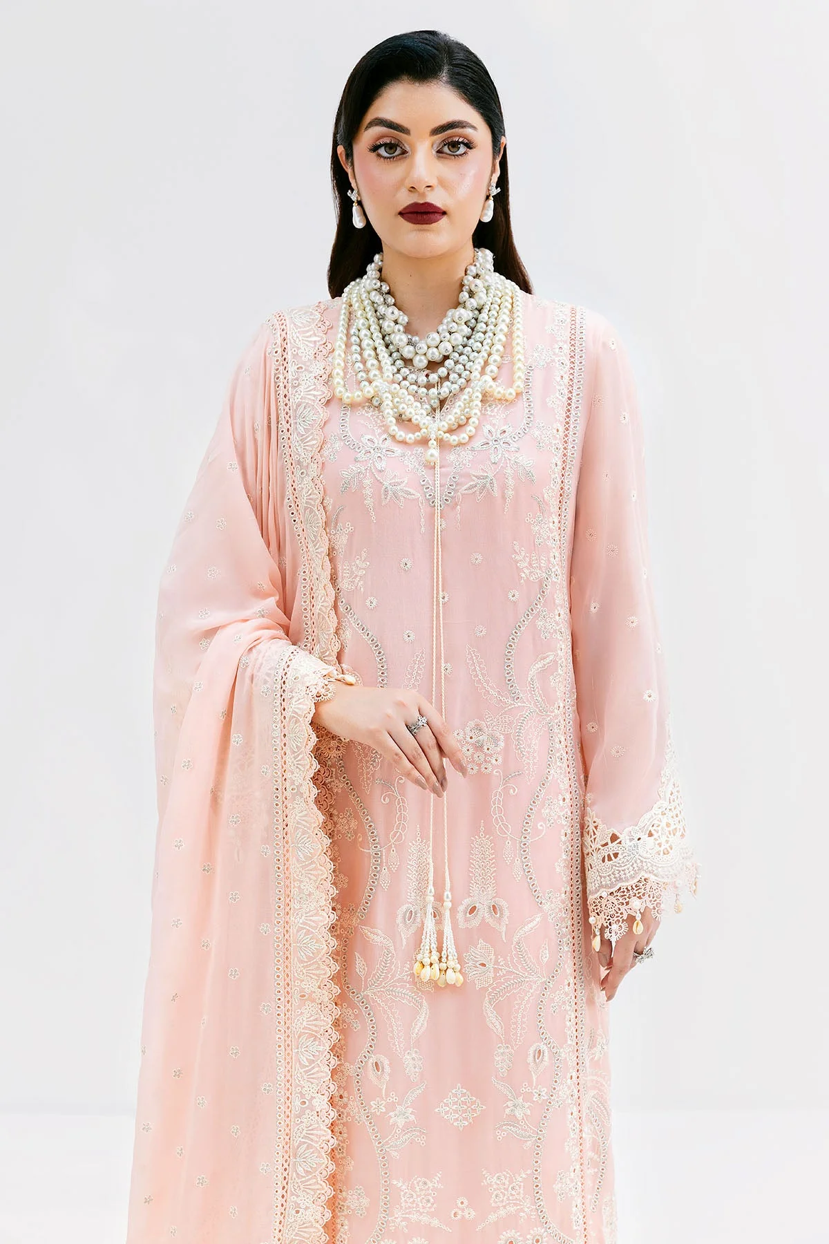 Imrozia Luxe Serene Georgette 3Pc Suit || S-1088 BLUSH - Image 4