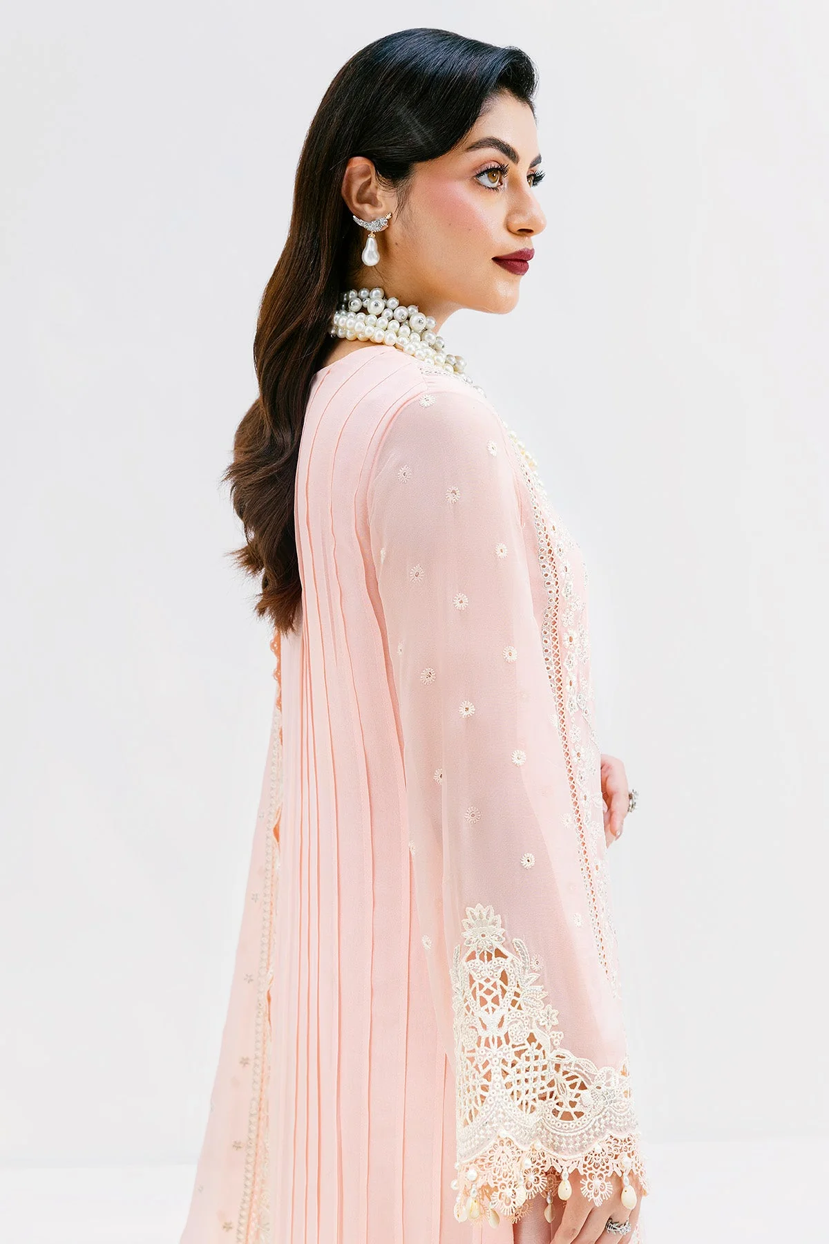 Imrozia Luxe Serene Georgette 3Pc Suit || S-1088 BLUSH - Image 3