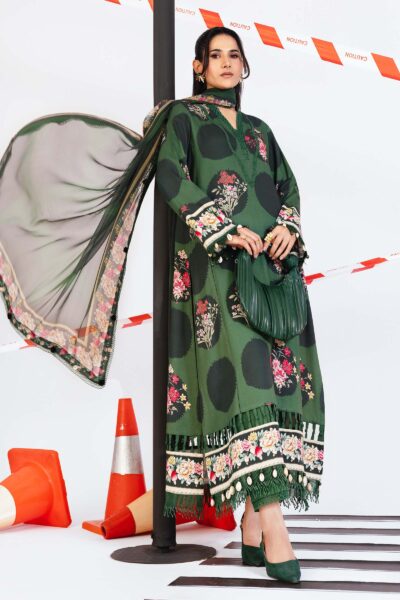 Maria b M Basics Printed Marina Twill || MB-CUS25-1107A