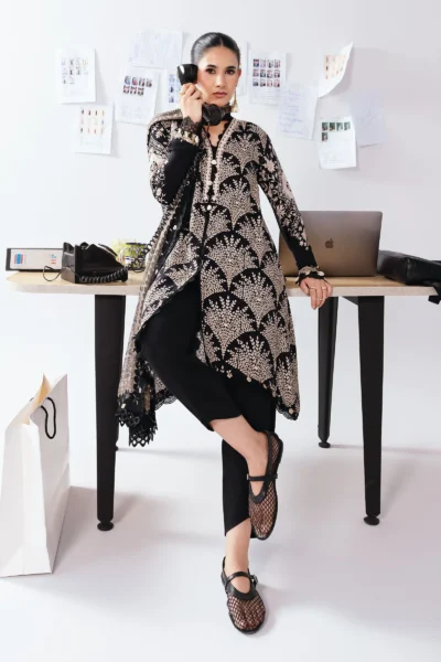 Maria b M Basics Printed Linen || MB-CUS25-1108A