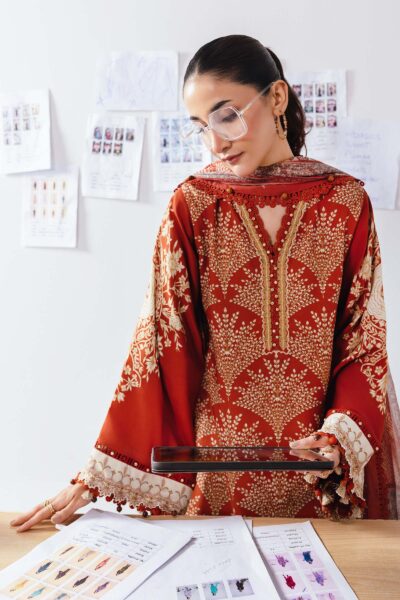 Maria b M Basics Printed Linen || MB-CUS25-1108B