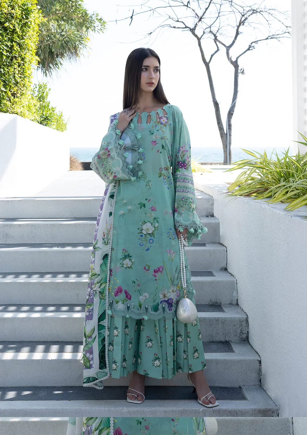 Elaf Prints Lawn Vol 1 2026 | 7A TEAL ME - Image 4