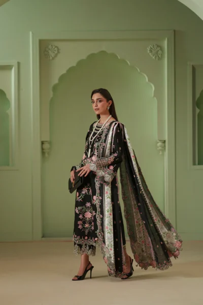 Mashriq Luxury Lawn 2026 by Bin Ilyas || D-112-B