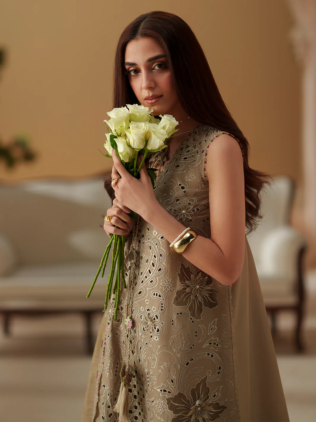 Mashriq Luxury Lawn 2026 by Bin Ilyas || D-113-A - Image 3