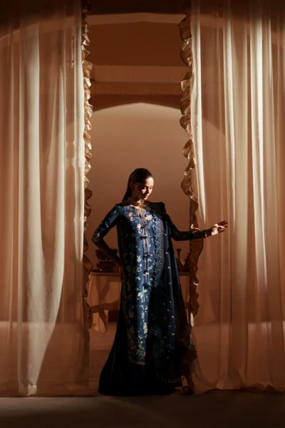 Mashriq Luxury Lawn 2026 by Bin Ilyas || D-117-C