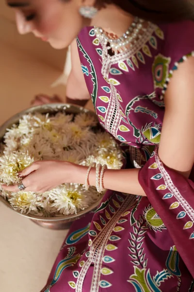 Mashriq Luxury Lawn 2026 by Bin Ilyas || D-118-A