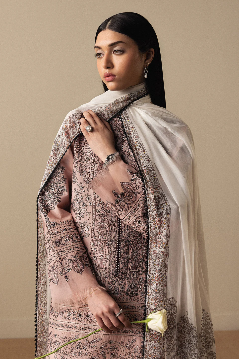 Zara Shahjahan Luxury Summer Lawn | Satori 2026 | Akahana-D11