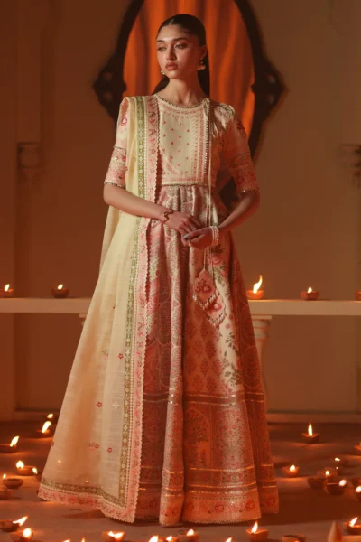 Mashriq Luxury Lawn 2026 by Bin Ilyas || D-115-A