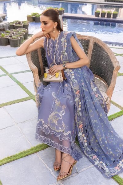 Crimson Flow Luxury Lawn – FLORAL SERENITY-D1B