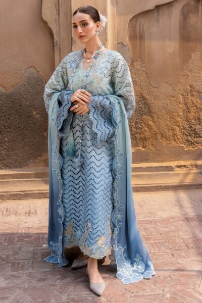 Crimson Flow Luxury Lawn – OMBRE LOVE - D8A